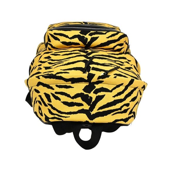Saint Laurent Logo Zebra Backpack Bag Canvas Leather Yellow Black 85RL233 - Picture 5 of 16